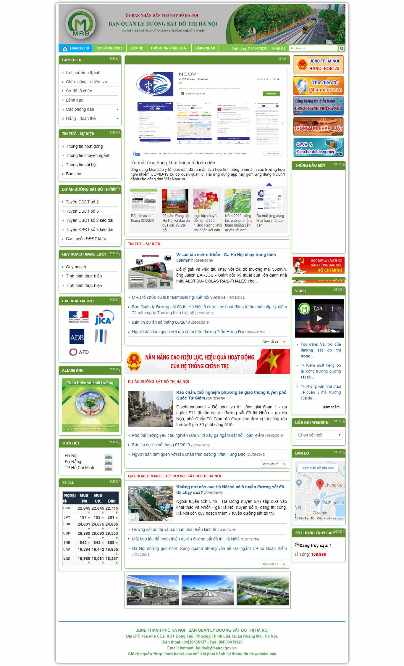 Thiết kế trang Web đơn vị - ban nghành - tổ chức - mrb.hanoi.gov.vn