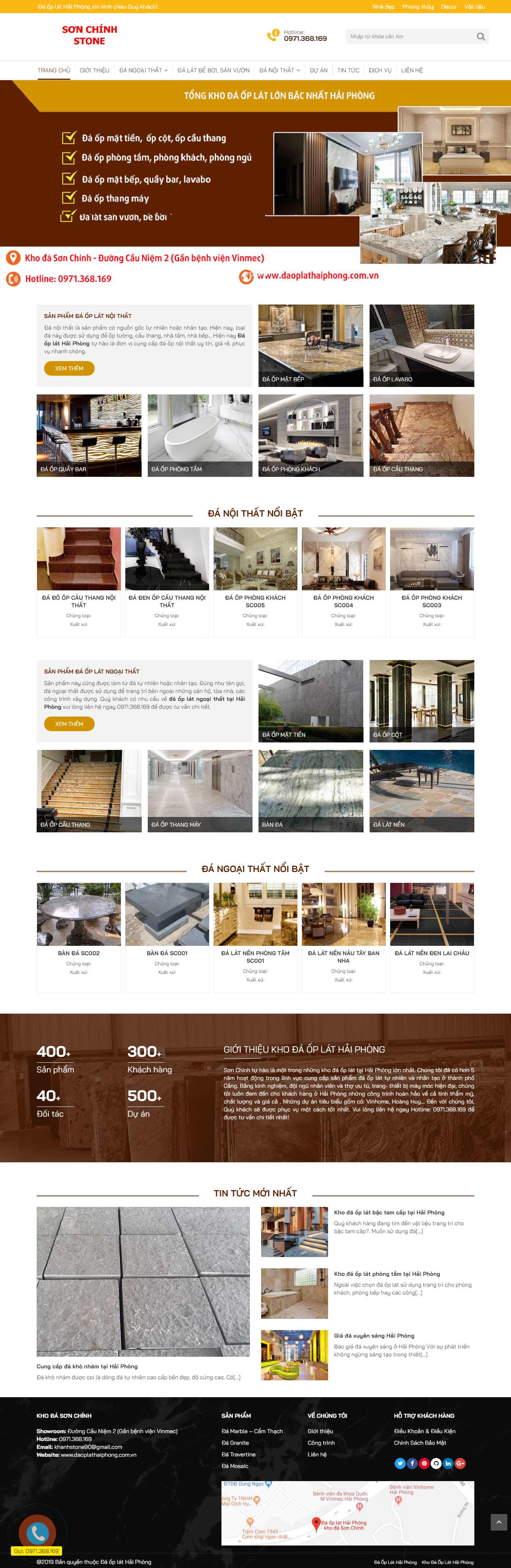 Thiết kế trang Web đá ốp lát - daoplathaiphong.com.vn