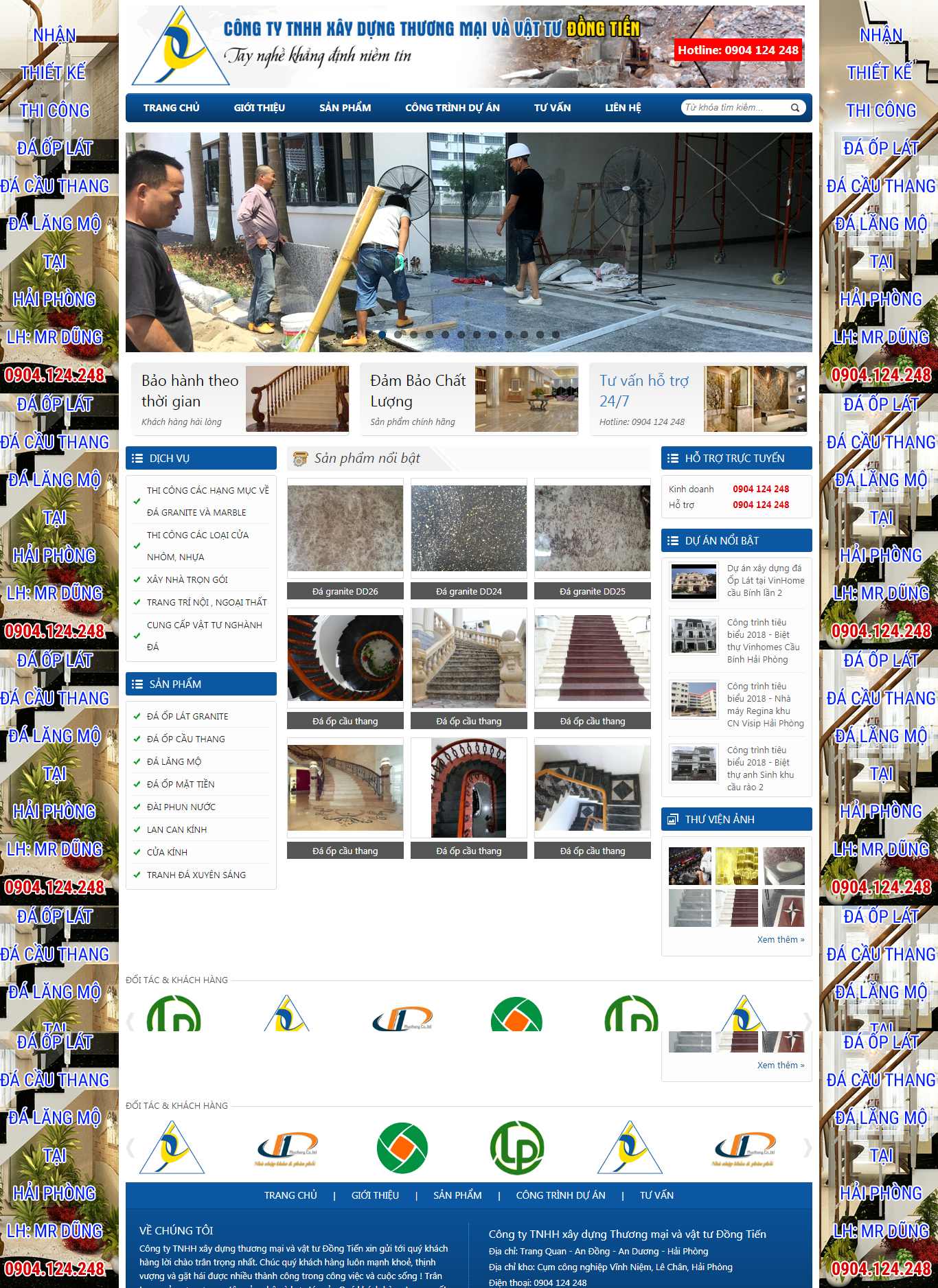 Thiết kế trang Web đá ốp lát - daoplathaiphong.com