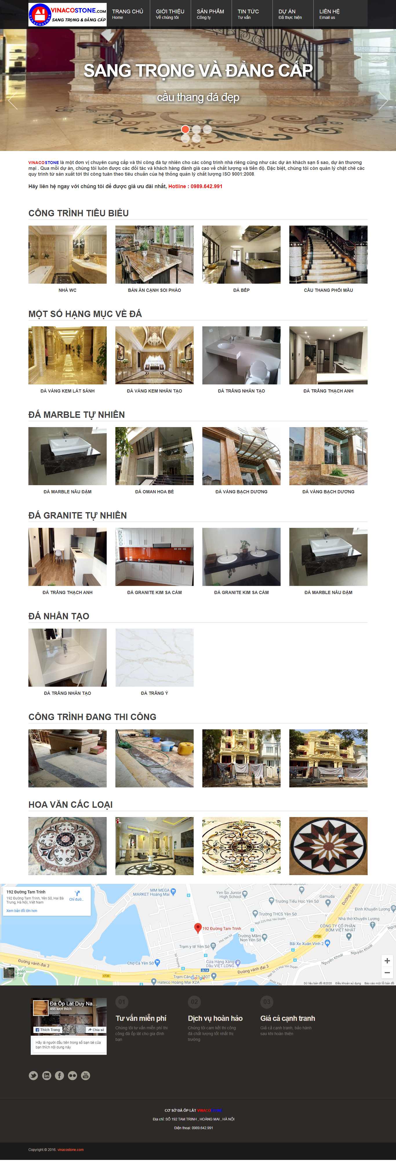 Thiết kế trang Web đá ốp lát - daoplat.net