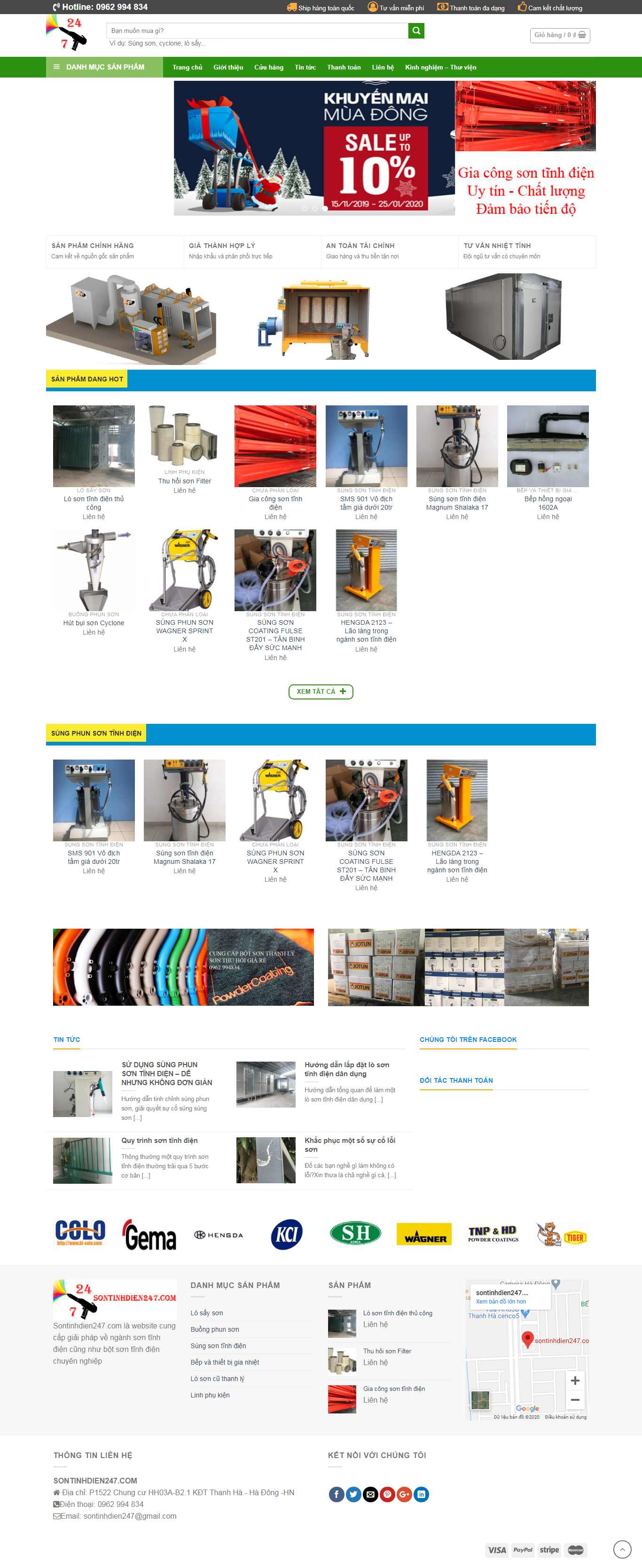 Thiết kế trang Web sơn tĩnh điện - sontinhdien247.com