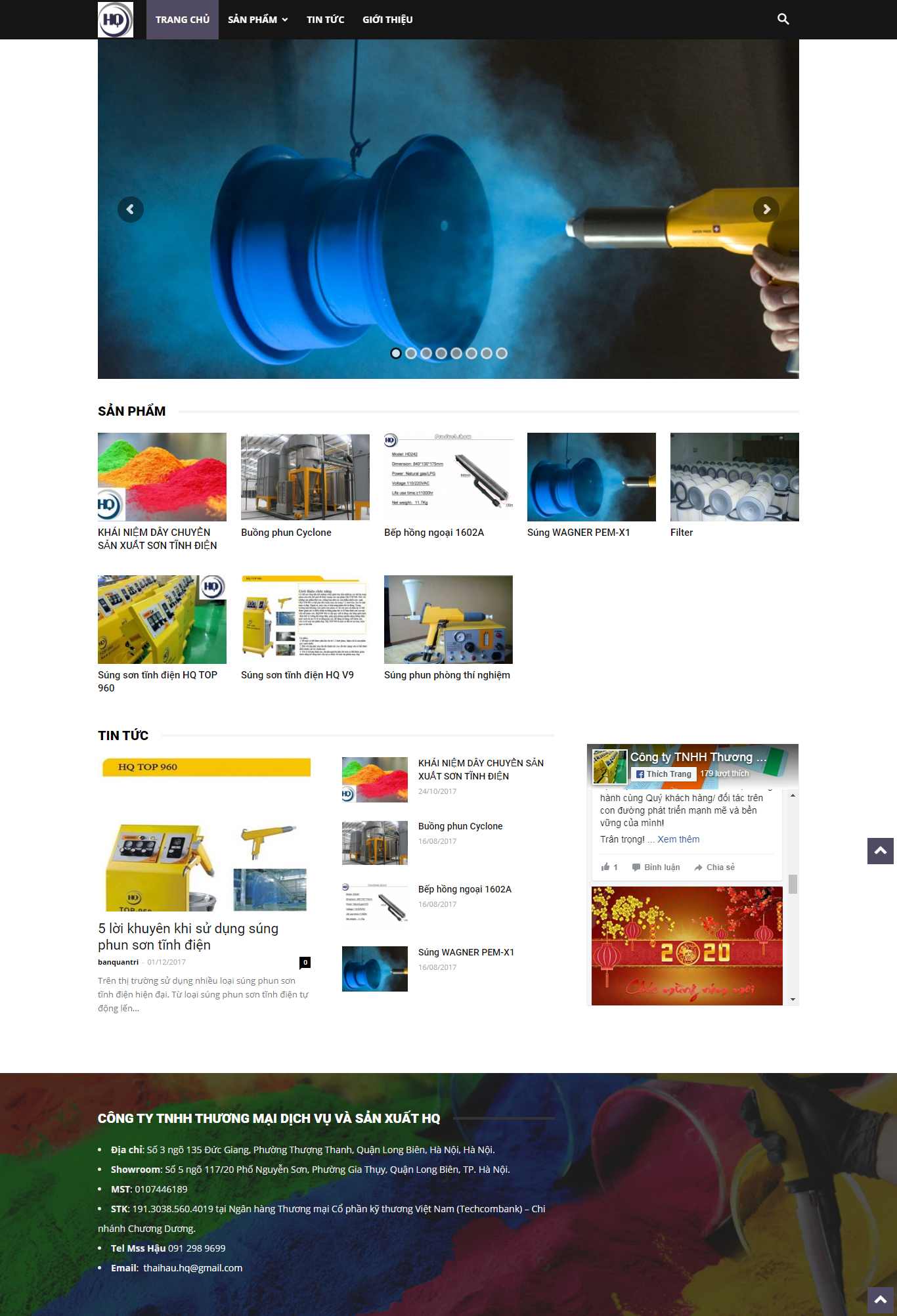 Thiết kế trang Web sơn tĩnh điện - sontinhdienhq.com