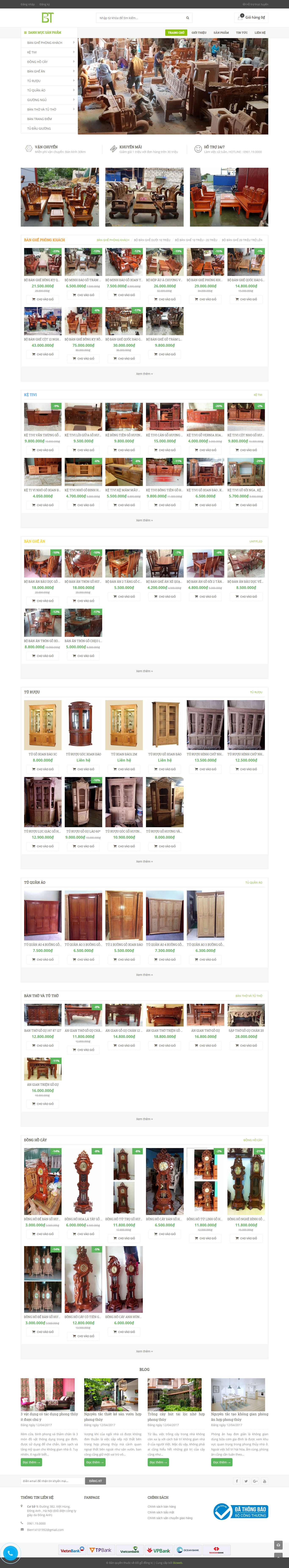 Thiết kế trang Web xưởng gỗ - xuonggogiagoc.vn