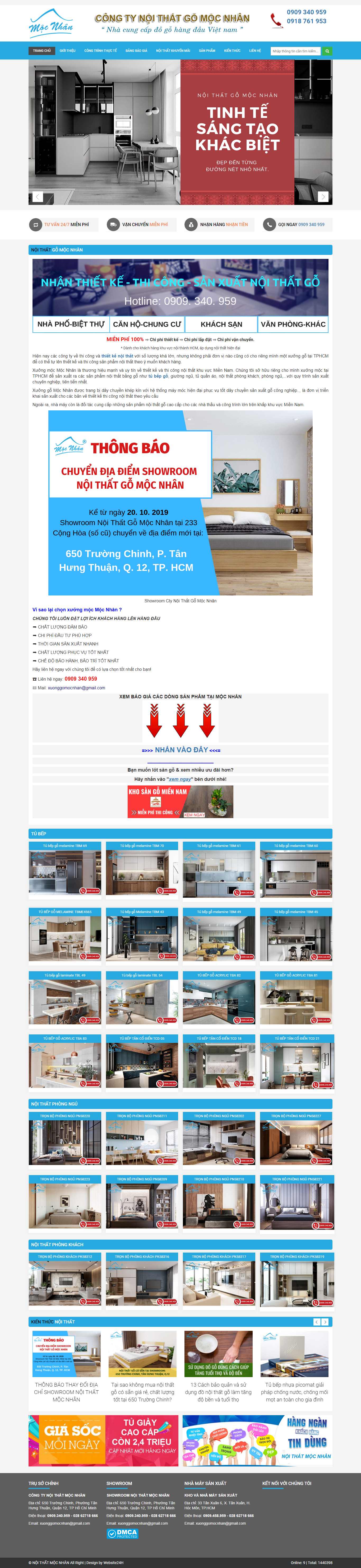 Thiết kế trang Web xưởng gỗ - xuongmocmiennam.com