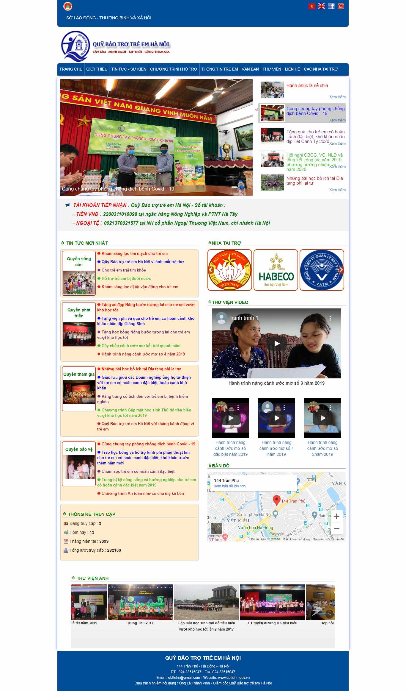 Thiết kế trang Web từ thiện - qbttehn.gov.vn