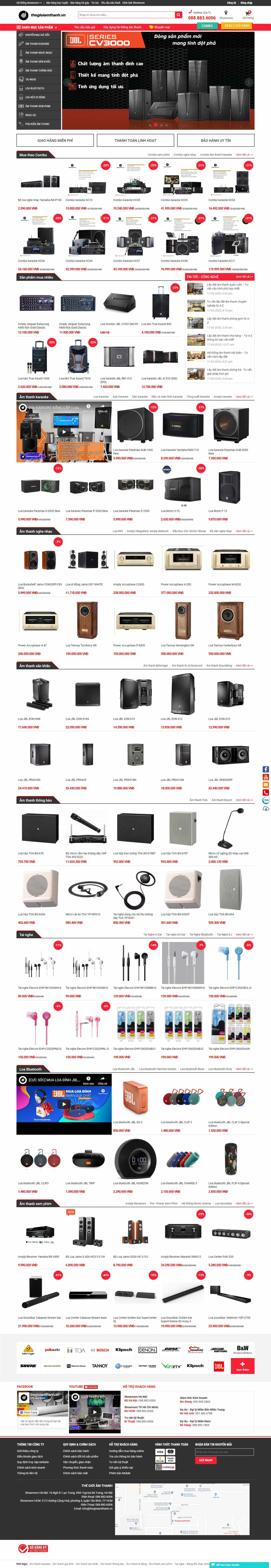 Thiết kế trang Web thiết bị âm thanh - thegioiamthanh.vn