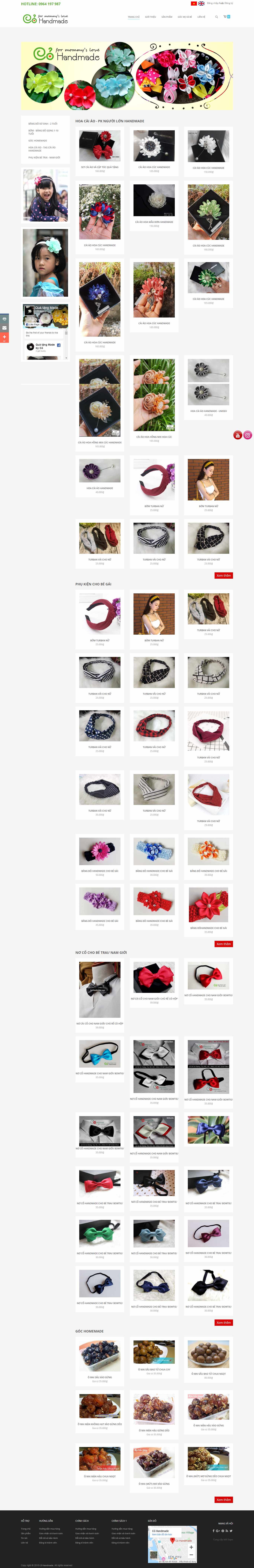 Thiết kế trang Web đồ handmade - cohandmade.com