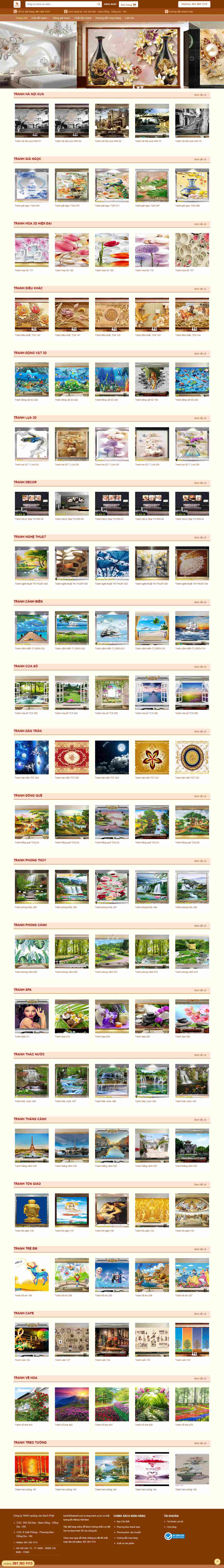 Thiết kế trang Web tranh 3d - tranh3dhathanh.com