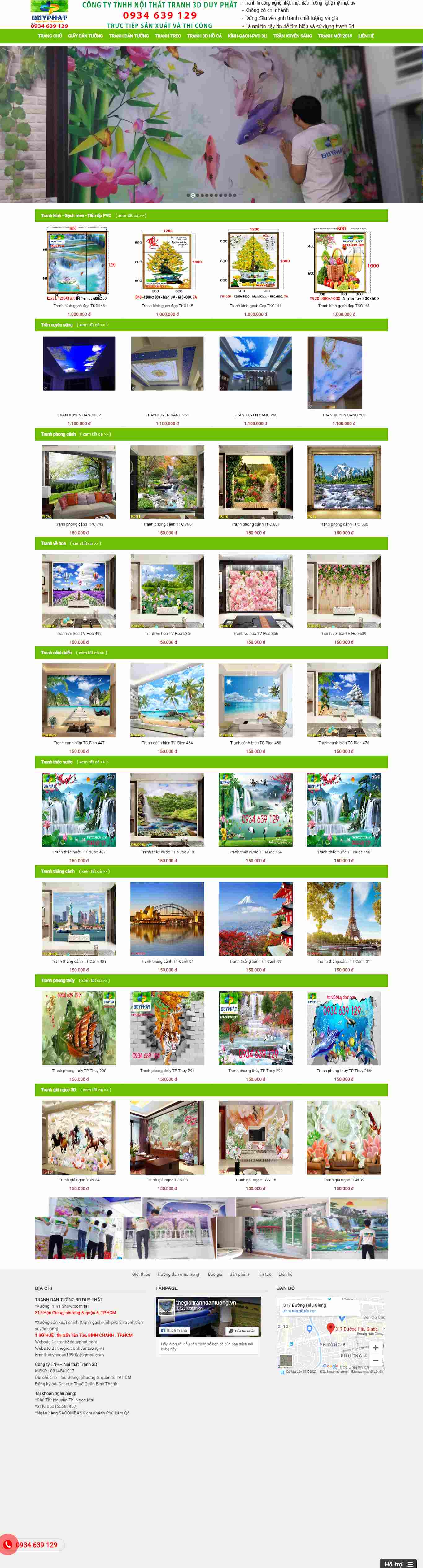 Thiết kế trang Web tranh 3d - tranh3dduyphat.com