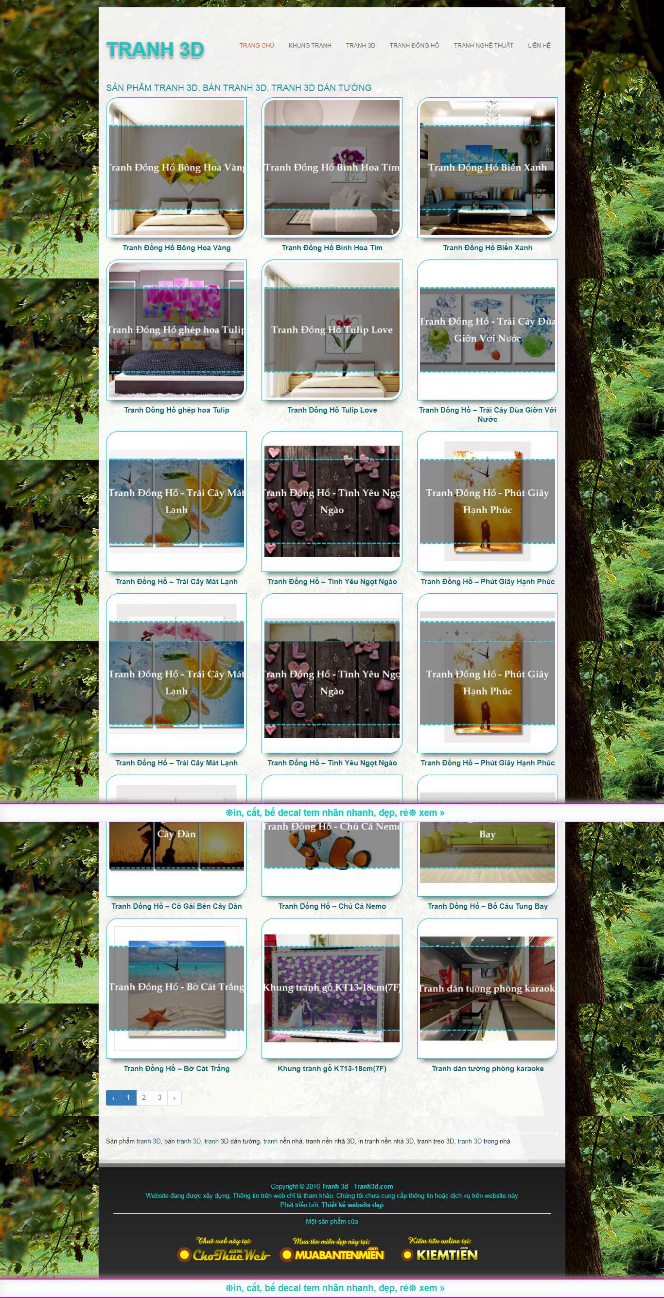 Thiết kế trang Web tranh 3d - www.tranh3d.com