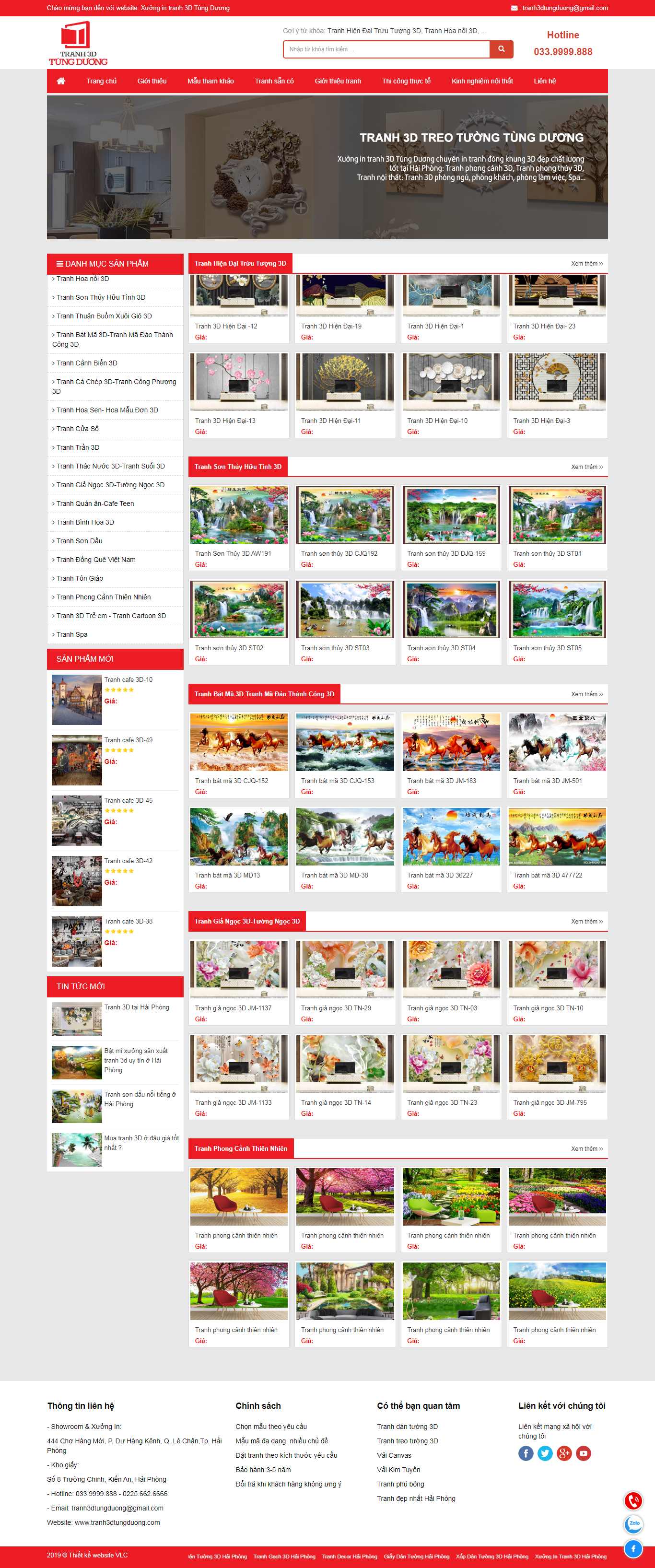 Thiết kế trang Web tranh 3d - tranh3dtungduong.com