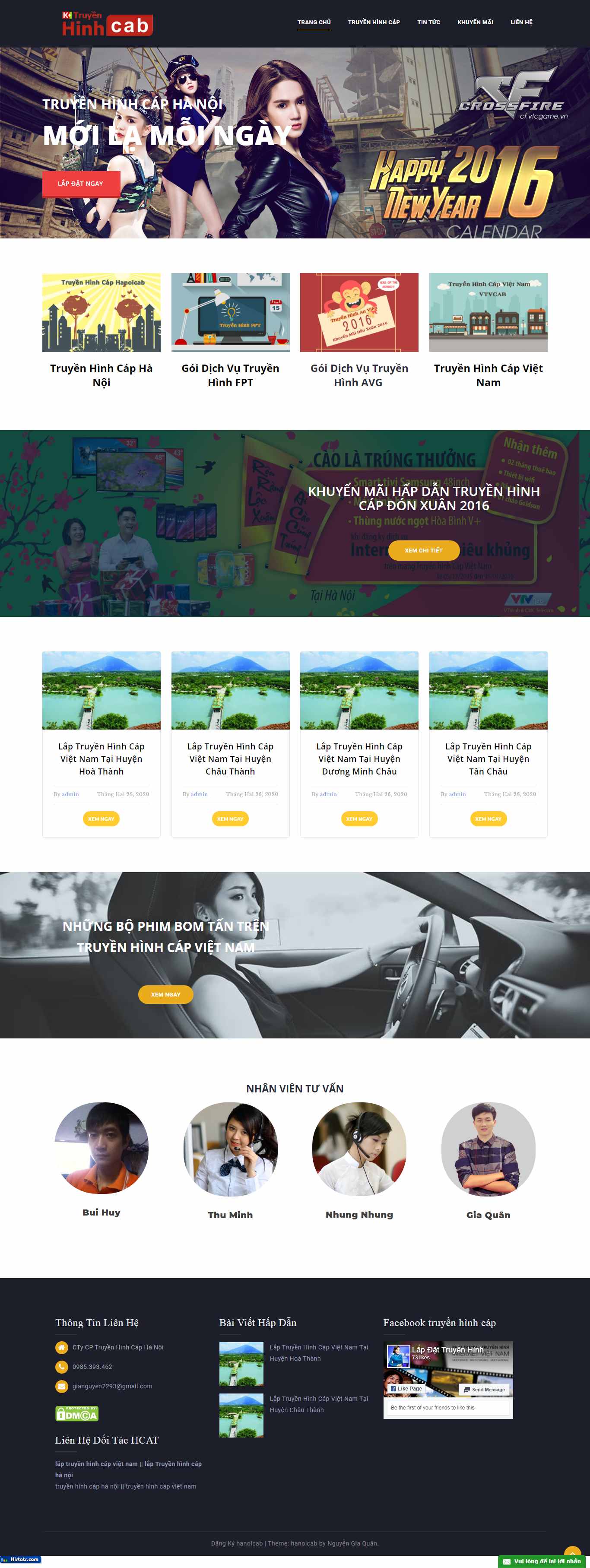 Thiết kế trang Web truyền hình - truyenhinhnet.com
