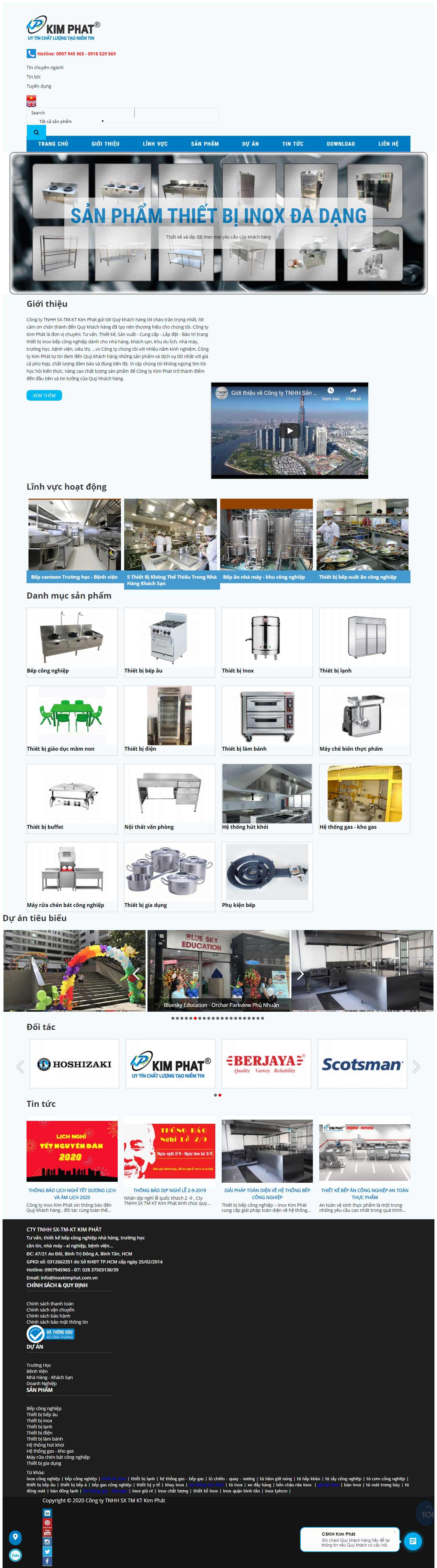 Thiết kế trang Web đồ dùng inox - inoxkimphat.com.vn