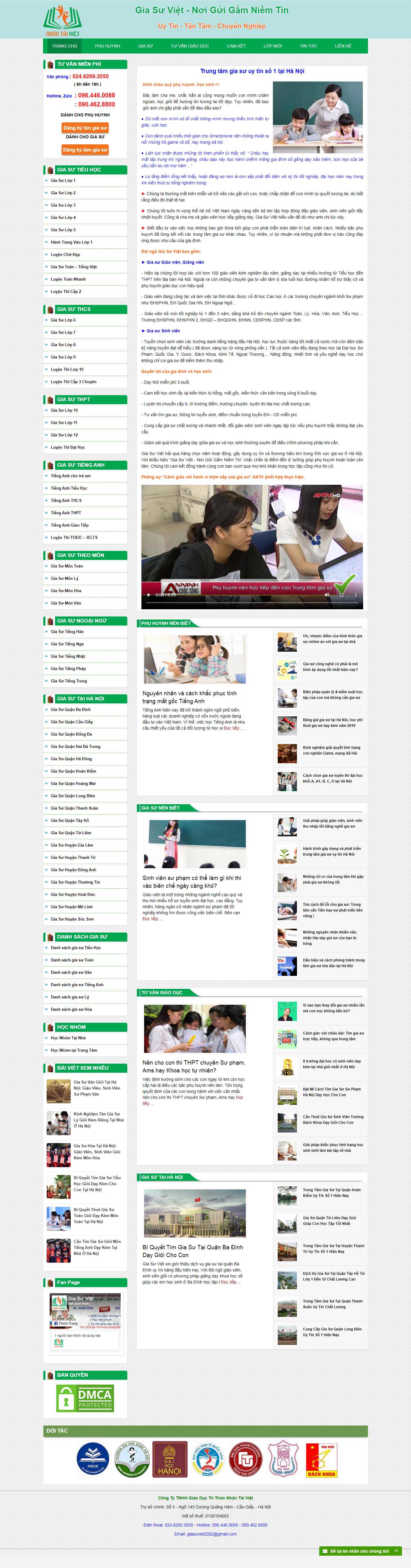 Thiết kế trang Web gia sư - giasuviet.com.vn