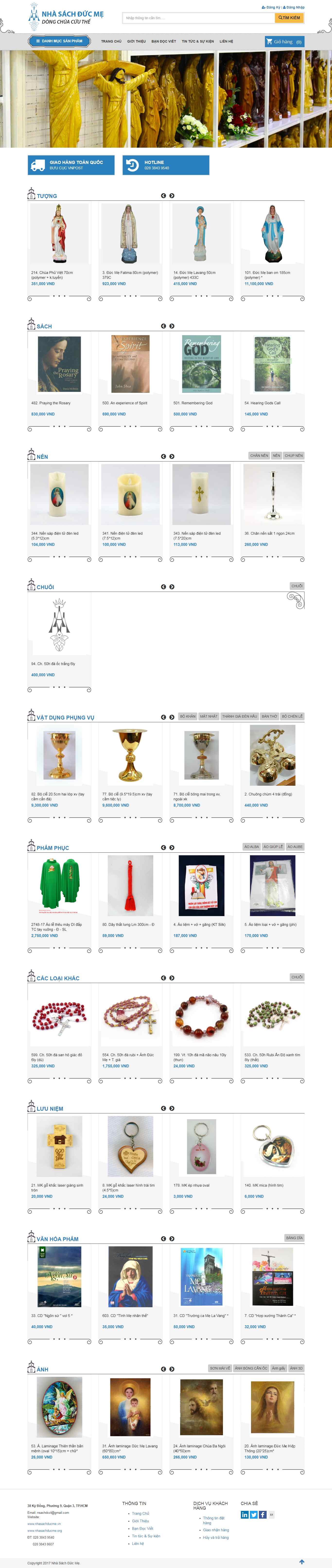 Thiết kế trang Web nhà sách - www.nhasachducme.org